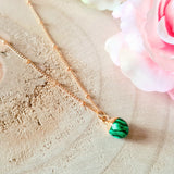 Synthetic Malachite Charm Necklace