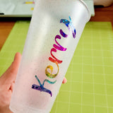 Personalised Rainbow Leopard Tumbler