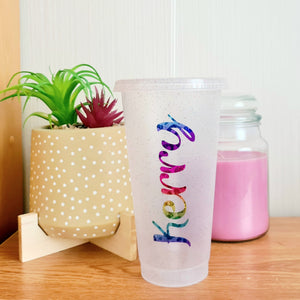 Personalised Rainbow Leopard Tumbler