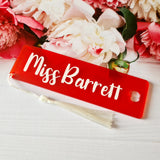 Personalised Acrylic Teacher Bookmark